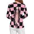 thumbnail image 4 of Kamado Nezuko Women's Pajama Top 3D Digital Print Sleepwear Trendy Crewneck Pullovers Long Sleeve Shirts M, 4 of 8