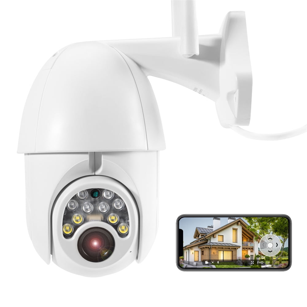Uithoudingsvermogen Kiezelsteen Grootste Greyghost Outdoor Security Camera, 360° View 1080P Home Security Camera  WiFi with IP66 Waterproof, Motion Detection, 2-Way Audio, Night Vision,  Works with Google Home and Alexa - Walmart.com