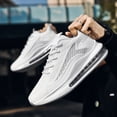 thumbnail image 2 of PLERISE Men’s Lightweight Air Cushion Sneakers, Breathable Lace-Up Running and Walking Shoes, Anti-Slip, Shock-Absorbing for Fitness, Casual, and Work, 2 of 9