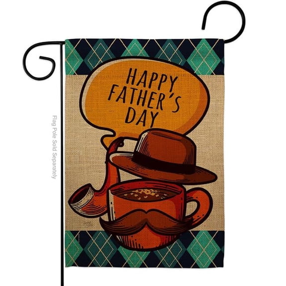 Breeze Decor G165154-BO Classic Father Day Garden Flag Family Fathers 13 x 18.5 in. Double-Sided Decorative Vertical Flags for House Decoration Banner Yard Gift