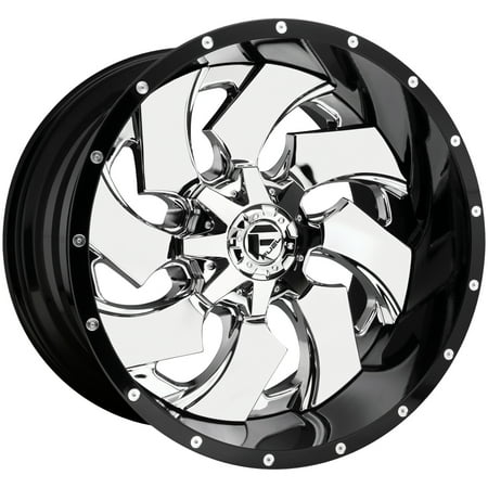 22 Inch Black And Chrome Rims - Fuel D240 Cleaver 22x10 5x4.5