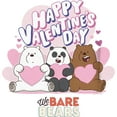 thumbnail image 2 of Boy's We Bare Bears Happy Valentine's Day Hearts Graphic Tee White X Large, 2 of 4
