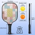 thumbnail image 4 of Pickleball Paddles Set,Pioneer Flower Floral Print Pattern Fiberglass Surface Pickleball Racket Set with 2 Indoor Outdoor Pickleball Balls and Pickleball Bag,Pickle-ball Equipment, 4 of 6