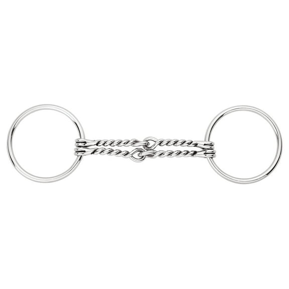 BAR H EQUINE Loose Ring Bit with Double Twisted Steel Wire Mouthpiece