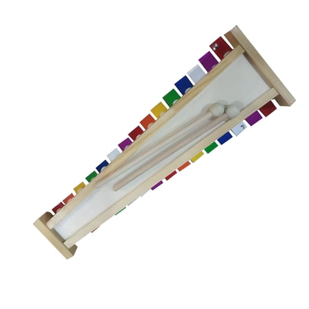 BESTSKY 15 Note Metal Xylophone Kids Xylophone with 2 Mallets Professional Musical Toy Xylophone Glockenspiel for Band Kids and Adult