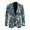 Balloon Star Pattern, variant on Christmas Mens Casual Blazer Jacket with Elf Pattern, One Button Polyester Regular Fit Jacket for Office and Daily Wear