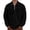 Black, variant on Work Polo Shirts for Men Long Sleeve Quarter Zip Corduroy Tees Shirts Basic Black Men's Clothing