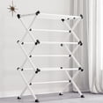 thumbnail image 3 of Expandable Clothes Drying Rack, Household Foldable & Collapsible Laundry Drying Racks for Clothes, Durable Space-Saving Laundry & Towel Rack, Indoor Outdoor Use, Suit Sweaters, Blouses & More, White, 3 of 7