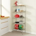 thumbnail image 4 of Furniture of America Nigel Metal 5-Tier Wire Shelving Rack in Chrome, 4 of 10