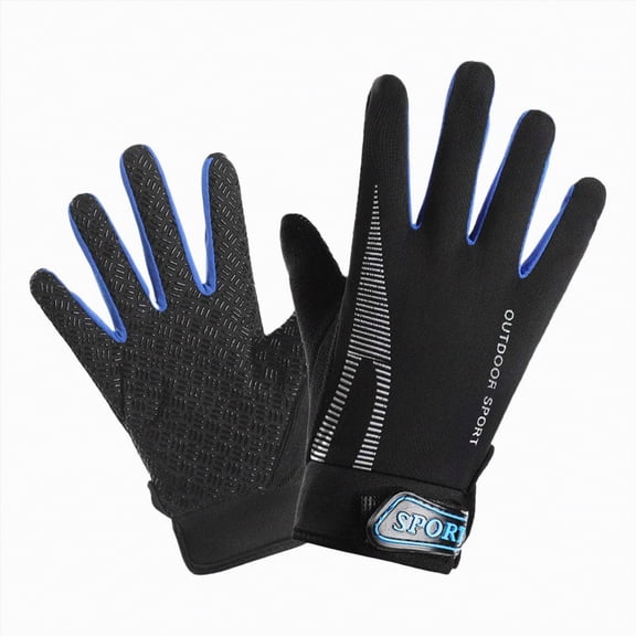 mgoYE Boys Winter Gloves 8-10 Kids Winter Gloves Boys Girls, Anti-Slip Touchscreen Thermal Gloves for Running Cycling Outdoor Activities 6-11T(Blue,6-11 Years)