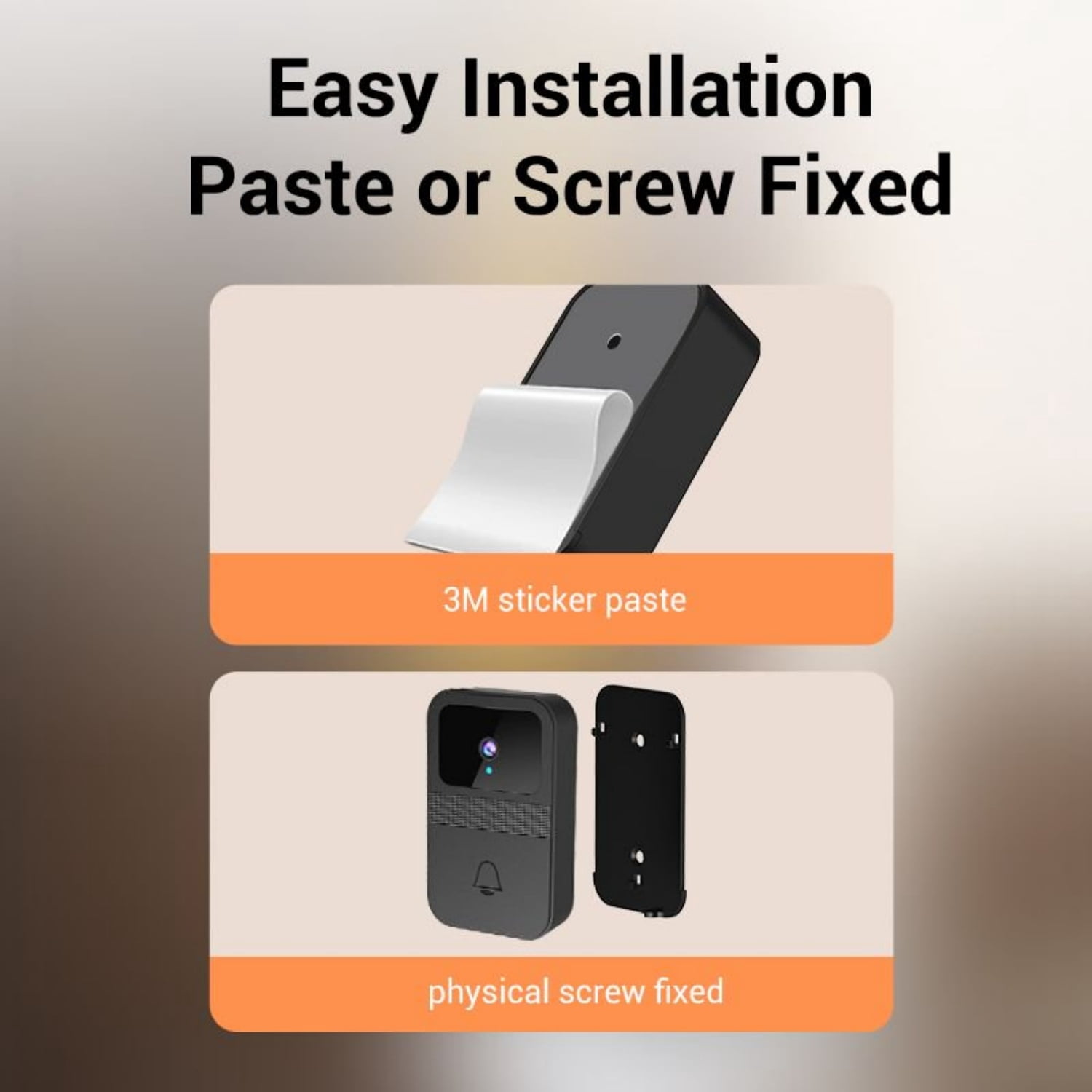 Color visual smart doorbell with 300K resolution camera for home security monitoring