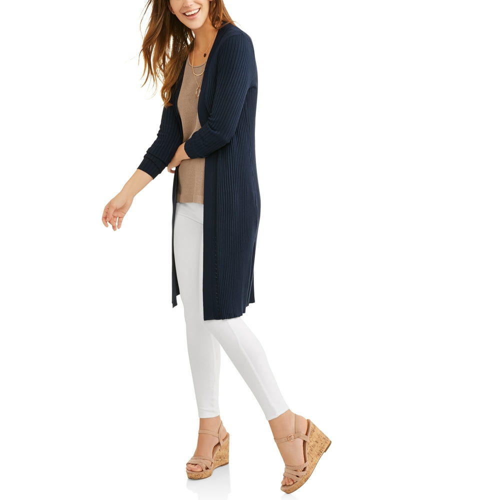 ribbed duster cardigan