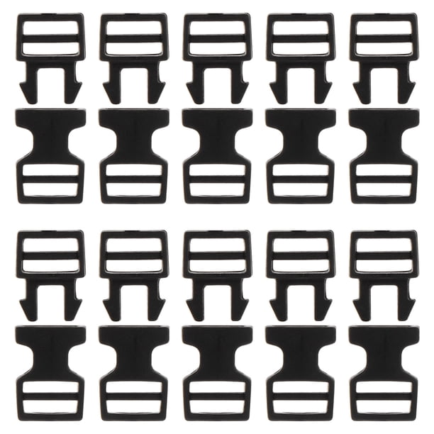 20 hebillas de plástico de liberación lateral para muñecas, hebillas para bolsos de muñecas, mini hebillas y accesorios.