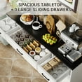 thumbnail image 5 of Faitaliicy Modern Farmhouse Buffet Cabinet With Storage Drawers Coffee Bar Cabinet Kitchen Storage Cabinet With 4 Doors And Adjustable Shelf Wood Sideboard Buffet Table For Living Dining Room, 5 of 7