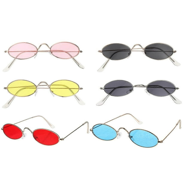 Party Sunglasses 6 Pairs Gold Frame Gray Lens Eyewear For Beach Holiday Fashion Accessory
