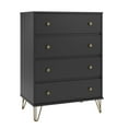 thumbnail image 2 of Owen 4 tiroirs Commode, Noir, 2 of 9