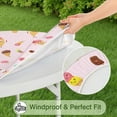 thumbnail image 5 of Ice Cream Theme Tablecloth Colorful Dessert and Sweet Treats Pattern Waterproof Round Table Cover for Summer Dining, 5 of 7