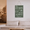 thumbnail image 6 of Wood Sign This Kitchen is Seasoned with Sazon Adobo Sofrito & Love La Cocina The Kitchen Spanish Puerto Rican Kitchen Wall Decor Hanging Sign 8x12 Inch (Green), 6 of 8