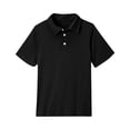 thumbnail image 6 of TQWQT Black Polo Shirt Girls Short Sleeve Polo Shirts Size 7-8 V Neck Button Summer Tops Kids Casual Collared Shirt 130, 6 of 6