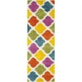 thumbnail image 3 of SAFAVIEH Jaycob Geometric Kids Shag Runner Rug, Ivory/Multi, 2'3" x 7', 3 of 6