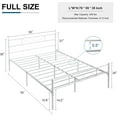 thumbnail image 3 of VECELO 3-Piece Modern Bedroom Set-Includes Metal Full Bed Frame with Headboard & Set of 2 X-Design Nightstands, Heavy Duty Wooden Storage Side Table, White, 3 of 10