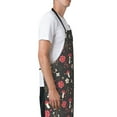 thumbnail image 3 of Picia Fly Agaric and Flowers Waterproof Apron for Unisex Adult - Adjustable Bib Apron with Pockets, Ideal for Cooking, Gardening, Painting, and Household Chores, 3 of 9