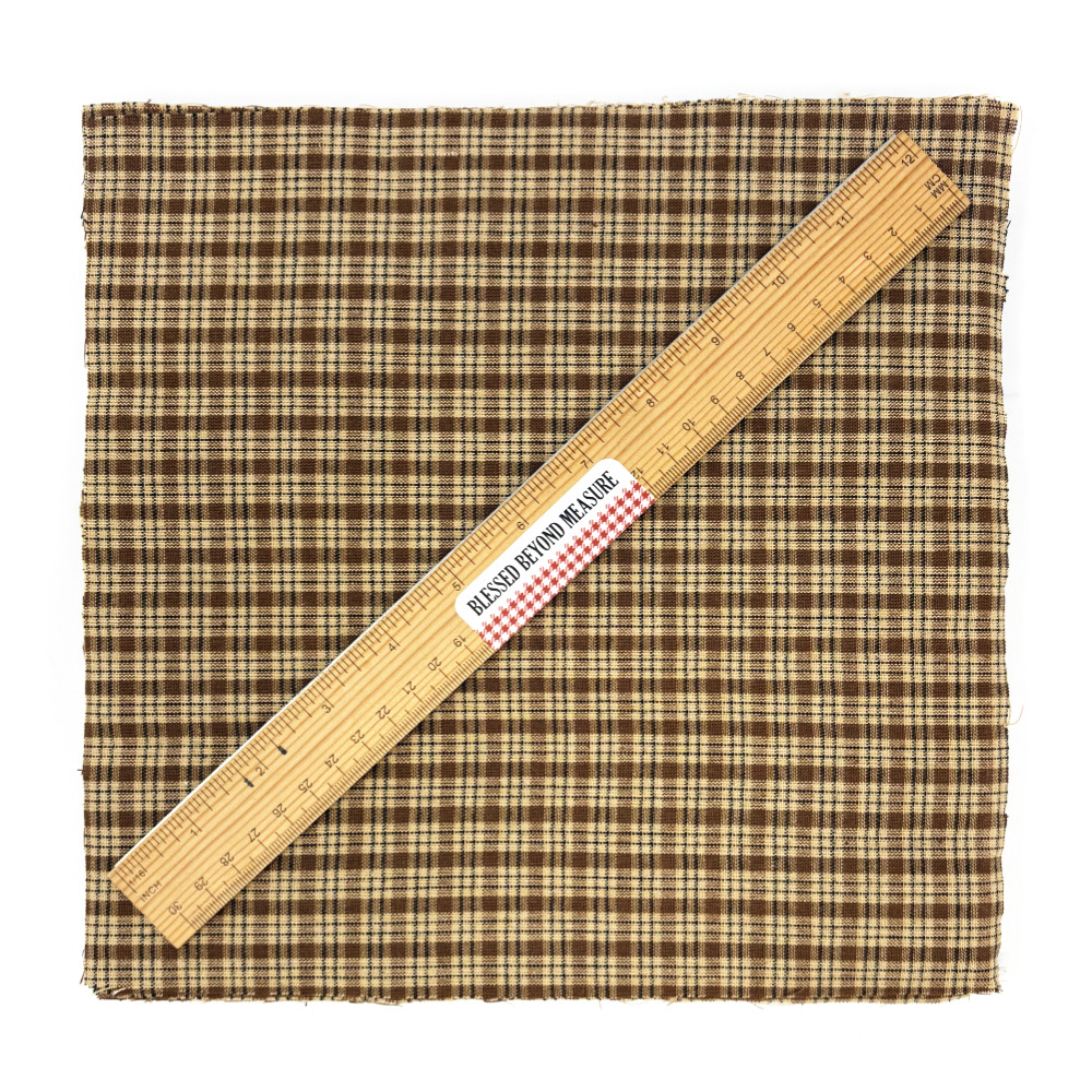 Brown & Black Homespun Fabric 44 Precut 10 inch Quilt Squares Cake Layers by JCS