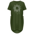 thumbnail image 4 of Robes d'Été pour Femmes Manches Courtes Décontractées T-Shirts Robe Imprimée Col Rond Confortable Longueur Genou avec Poches A1, 4 of 5