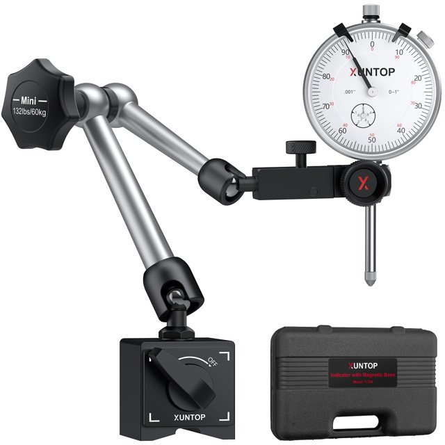Indicador de esfera XUNTOP 1-25 mm con base magnética de 60 kg