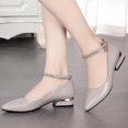 thumbnail image 4 of Chaussures de Mariée à Talon Bloc Légères pour Femmes, Talon Épais de Travail, Mode, Bride à la Cheville, 4 of 5