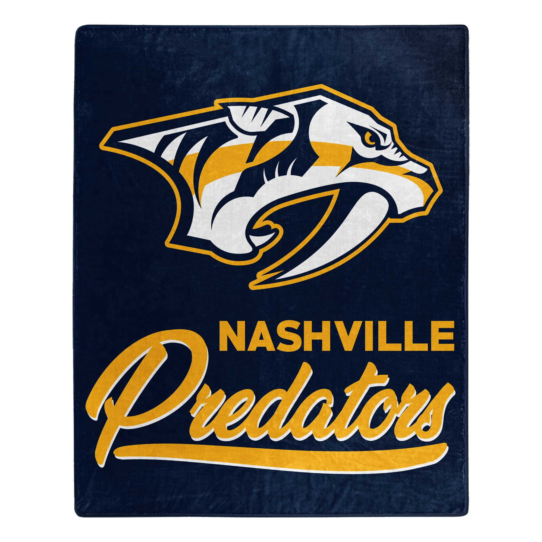 Northwest NHL Nashville Predators Unisex-Adult Raschel Throw Blanket, 50" x 60", Signature