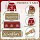 thumbnail image 3 of Juego de suéteres navideños con estampado de líneas para decoración de mesa de madera, 4 unidades, 3 of 7