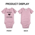 thumbnail image 3 of Warning: Protected by A Bluetick Coonhound Dog Funny Baby Rompers Infant Clothes (Pink,0-3 Months), 3 of 5