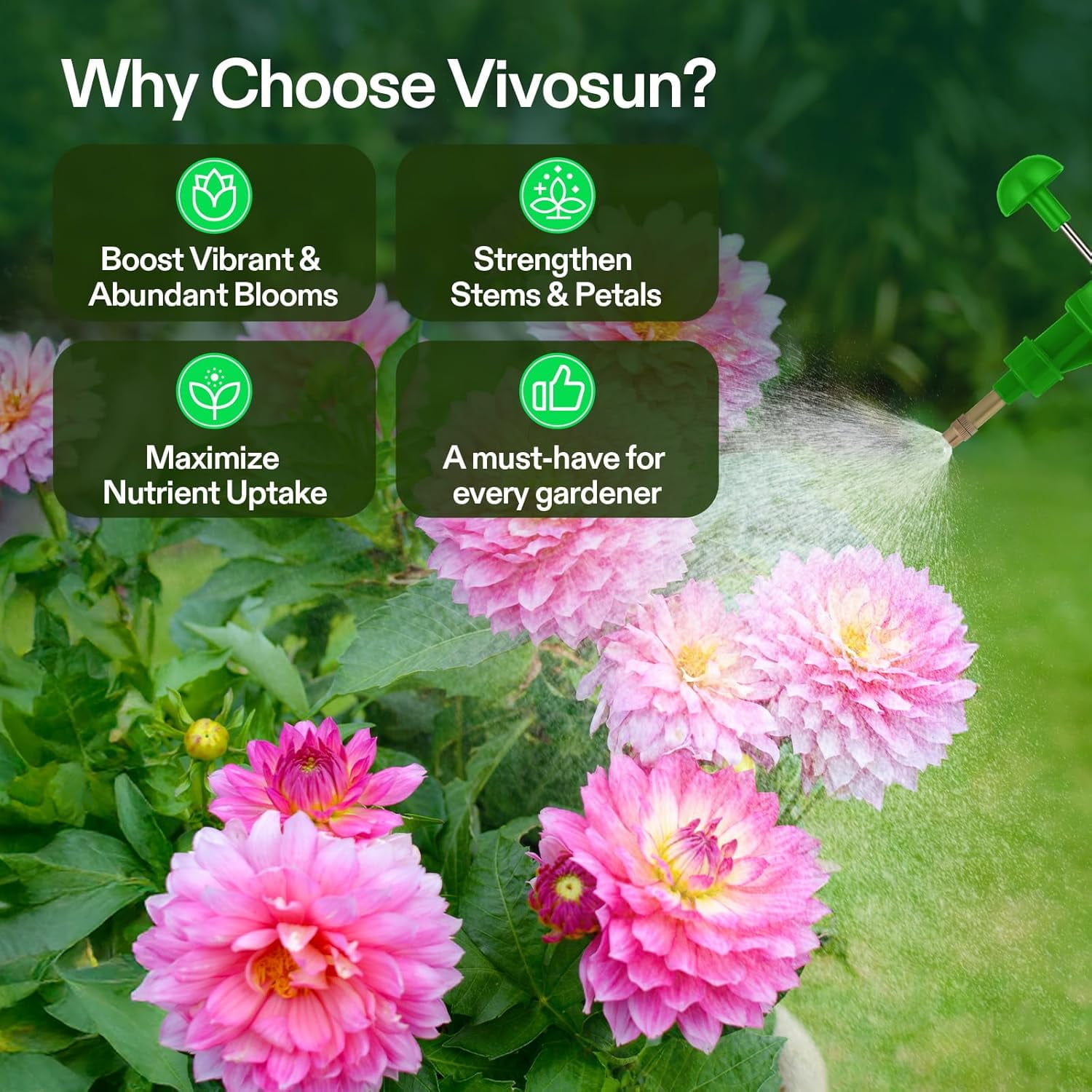 VIVOSUN Bloom Juice (0-6-4), Flowering Supplement Liquid Fertilizer for Flowering Stage, Concentrated Plant Food for All Flowering Plants, 32 Ounces/1 Quart