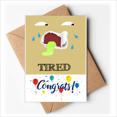 thumbnail image 1 of Tired Brown Emotion Sweating Wedding Cards Congratulations Greeting Envelopes, 1 of 3