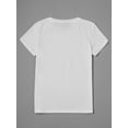 thumbnail image 2 of Camiseta de cuello redondo con estampado de amor, corte informal, manga corta, estilo primavera/verano, para mujer, para adultos, hombres, mujeres, adolescentes, jóvenes., 2 of 6