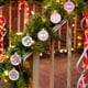 thumbnail image 5 of pstuiky Adornos para árbol de Navidad con purpurina encaje copos de nieve corazones mariposas colgantes adornos navideños., 5 of 6