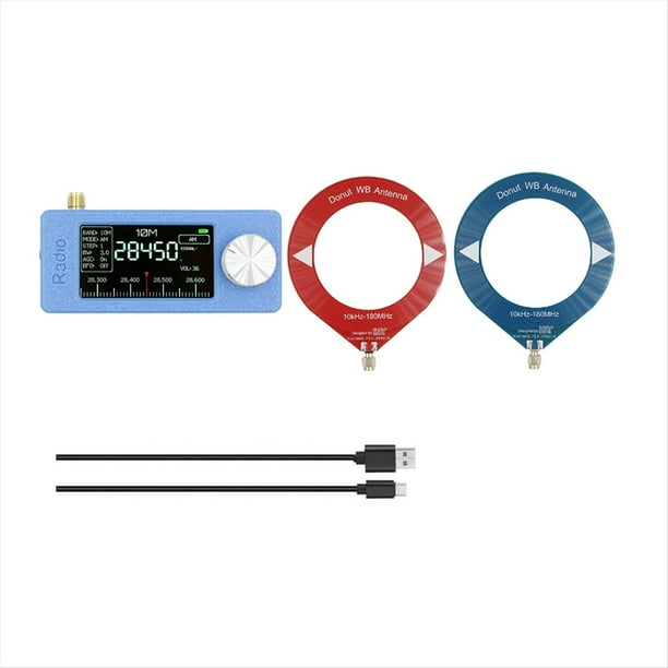 Radio Portátil SI4732 de 10 KHz A 180 MHz, Miniradio de Bolsillo LSB USB, AM, FM, Receptor Multibanda con Antena.