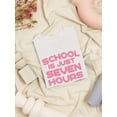 thumbnail image 3 of Smartprints Womens Graphic Tee White - School Is Just Seven Hours I can't Watch Anime 100% Cotton Regular Fit, 3 of 4