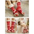 thumbnail image 2 of Women's Slipper Socks with Grips Non Slip Soft Cozy Fuzzy Fleece Lined Christmas Socks for Cold Winter Cute Holiday Warm Socks, 2 of 7