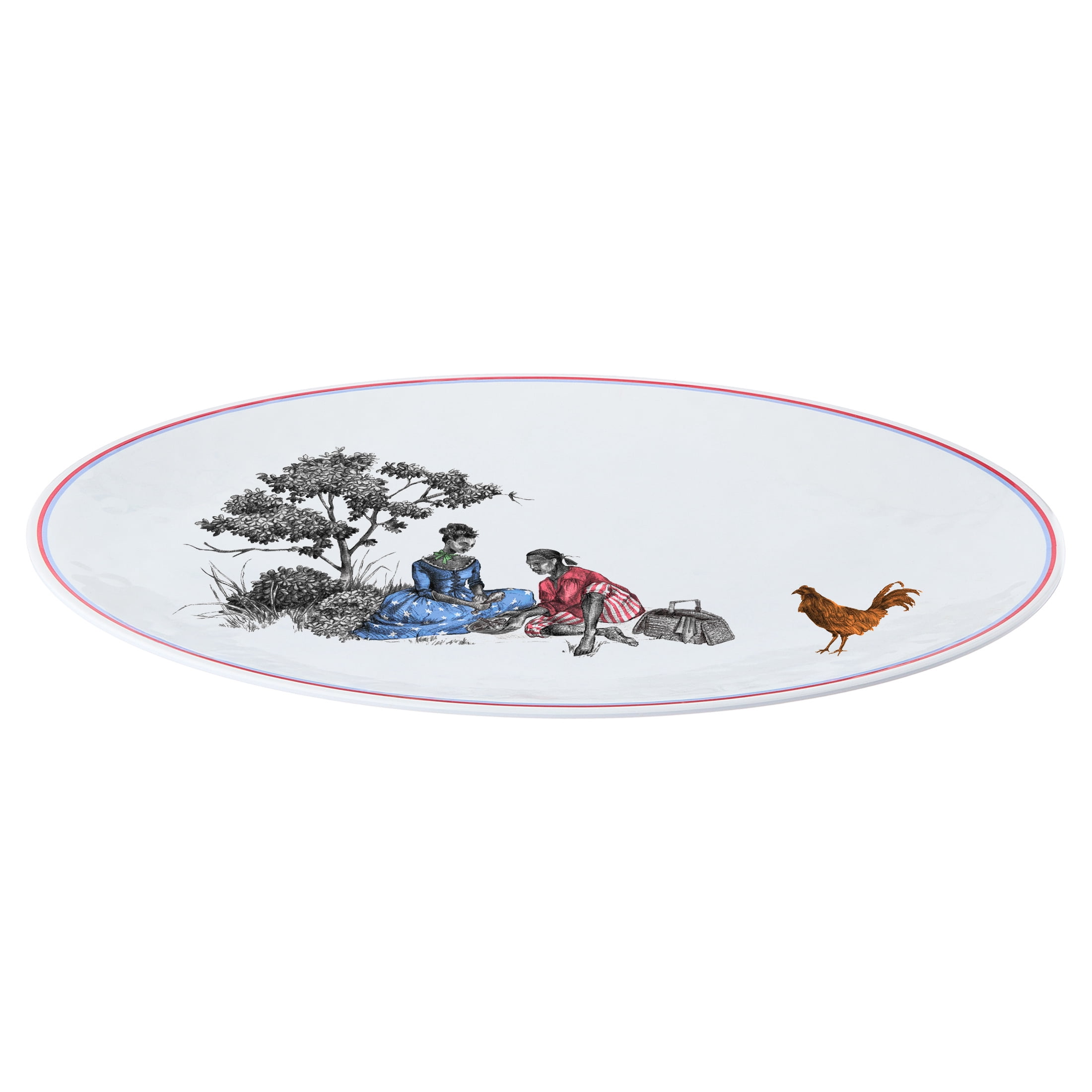 Sheila Bridges Harlem Toile Picnic Melamine 14.4" x 20.4" Serving Tray