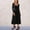 Black, variant on Women Long Sleeve Maxi Dress Scoop Neck Elegant A Line Flowy Dress Casual Slim Fit Fall Winter Dresses