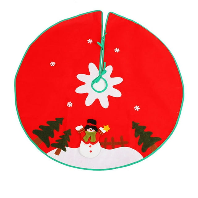 COM1950s Christmas Tree Skirt, Christmas Tree Apron, Christmas Tree Upholstered Bottom Cover, Suitable for Christmas Tree Decorations, Christmas Family Gathering Holiday Decorations