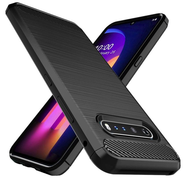 Osophter Para Lg V60 Thinq Funda Para Lg V60 Funda Protectora De Cuerpo Completo De Goma Tpu Flexible Con Absorción De Golpes Para Lg V60 Thinq (Negro)