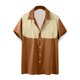 thumbnail image 2 of pstuiky Camisa de manga corta para hombre, Camisa estilo blusa informal de manga corta con botones y cuello vuelto para hombre camisetas de hombre xl, 2 of 5