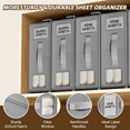 thumbnail image 3 of SPORTS JOY 4Pack Bed Sheet Organizer and Storage, Foldable Linen Closet Organizer and Storage with Window,Sheet Storage Organizer for Bedsheets,Blankets and Towel,Duvet Covers (Gray), 3 of 7