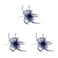 thumbnail image 4 of pitrice 1/2/3/5 Maille Fascinator Femmes Coiffe Prom Maquillage Nuptiale Scène Réglable Performance Photo Coiffe Fille Bande de Cheveux Bleu Marine 3PCS, 4 of 6
