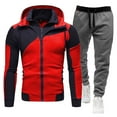 thumbnail image 1 of Survêtements pour Hommes Catégorie de Produit et Titre Survêtement 2 Pcs Ensemble Athlétique à Capuche pour Course Décontractée et Entraînement, 1 of 2