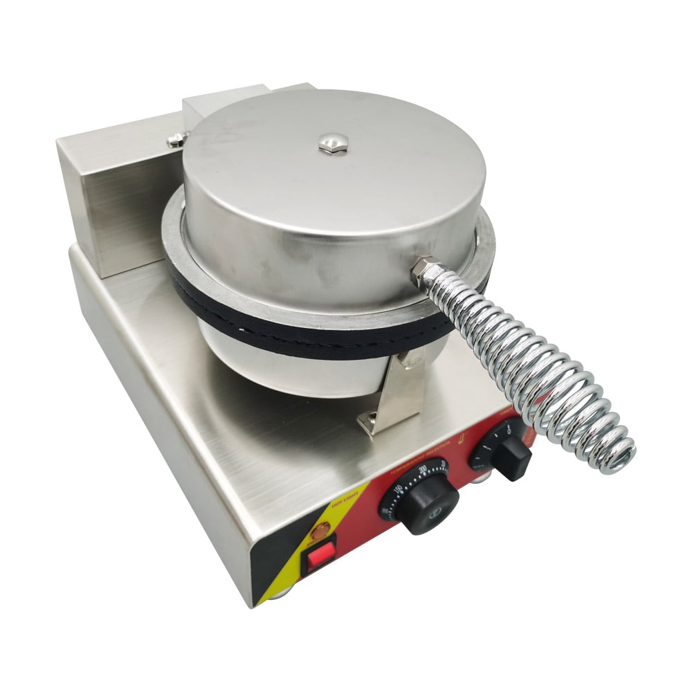 TECHTONGDA Ice Cream Cone Maker Machine Single Station Waffle Baker Maker Nonstick Commercial 1KW
