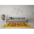 thumbnail image 3 of Ahgly Company Indoor Square Abstract Yellow Modern Area Rugs, 5' Square, 3 of 4